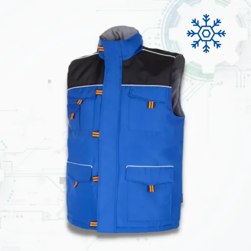 Prof-Top Winter Blue Vest - Bélelt téli munkavédelmi mellény