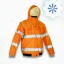 FLASH Winter Orange Short KRT - Zimná pracovná bunda
