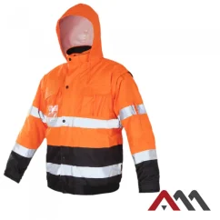 FLASH Short-Bicolor OR/BL Winter KRT - Zimná pracovná bunda 2in1