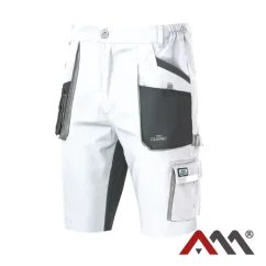 Classic Stretch Slim White Short - Montérkové pracovné kraťasy