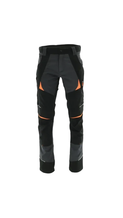 SARA CottonFlex 2WAY Multi Color SPD – Pamut stretch munkásnadrág - Válasszon Méretet 1: 56, Szín: Grafit/Orange1